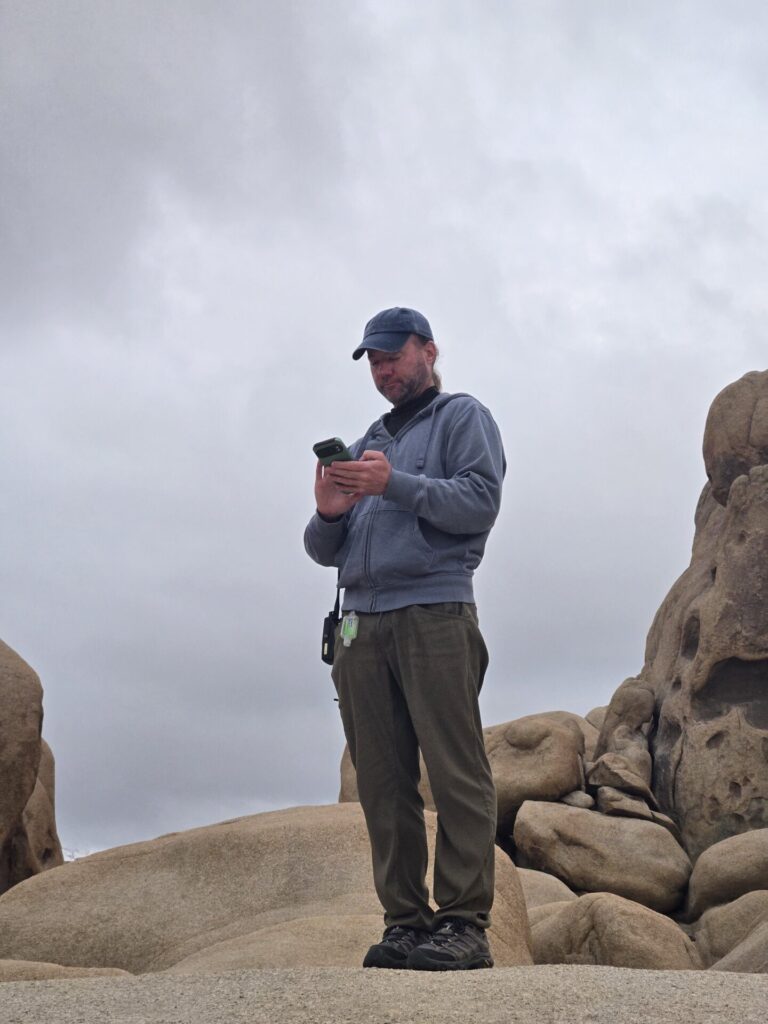 Testing phone in the desert