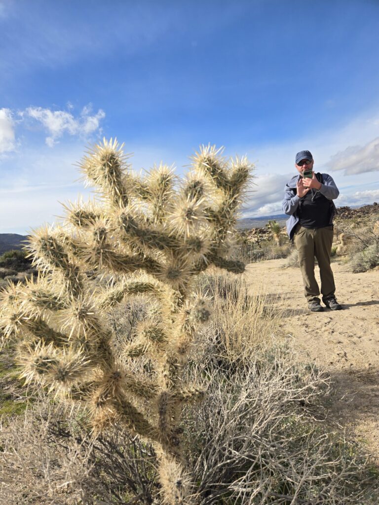 Testing phone in the desert